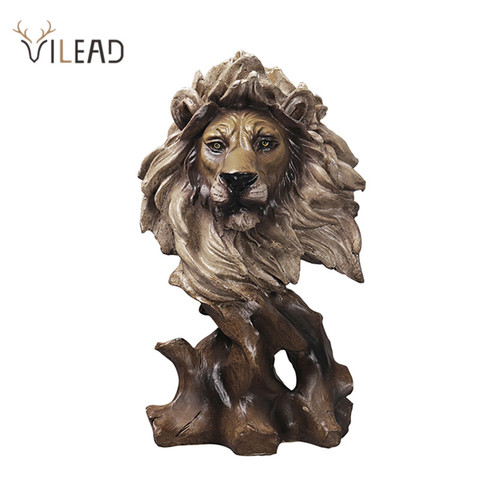 VILEAD-figuras de animales de imitación modernas, estatua de águila, Lobo, Tigre, León, decoración para el hogar y la Oficina, artesanía para Interior de la sala de estar ► Foto 1/6