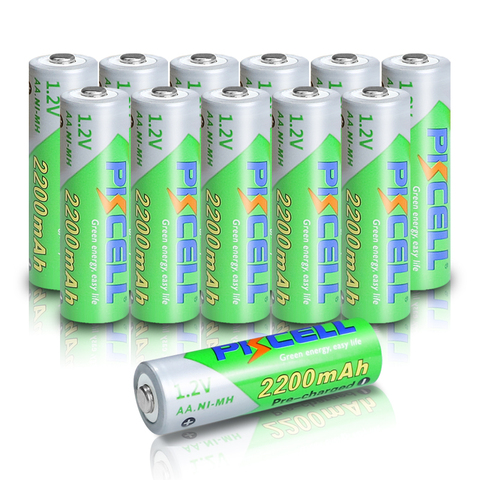 4/8/12 Uds PKCELL 1,2 V NIMH aa baterías recargables de 2A AA 2200MAH precharge baterías LSD Ni-MH para cámara de juguete pila batería ► Foto 1/6