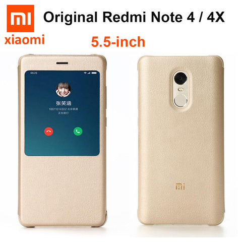 Xiaomi-funda Original Redmi Note 4 4x, Funda de cuero de imitación, 5,5 pulgadas, versión Global ► Foto 1/6