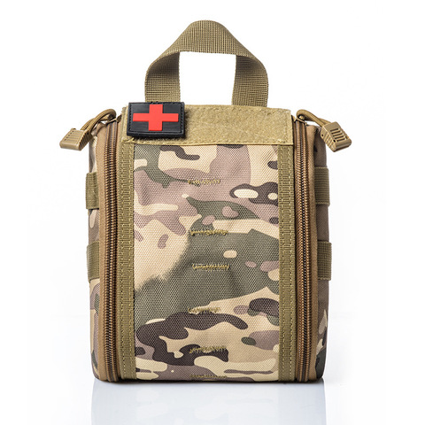 Kit de primeros auxilios para acampada, bolsa médica vacía de primeros auxilios de emergencia, impermeable, militar, táctico, negro, para exteriores ► Foto 1/6