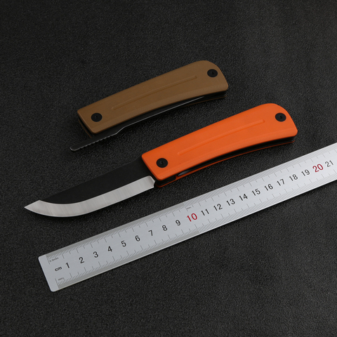 Campfire-cuchillo plegable con mango para caza y acampada, herramienta EDC para supervivencia al aire libre, 14C28N, KVT, rodamiento de bolas, G10 ► Foto 1/6