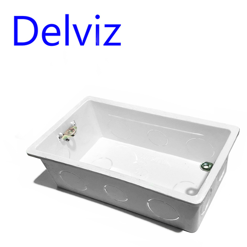 Delviz-caja de interruptores de pared, Cassette de enchufe de pared, materiales de plástico de 146mm, para interruptor de luz de pared, caja de enchufe de montaje interno estándar de la UE ► Foto 1/1