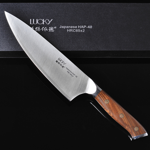 24 cm Damasco cuchillo de Chef Hap-40 hoja de acero 65HRC cuchillos de cocina de acero inoxidable herramientas carne cleaver cuchillo 28 ► Foto 1/6