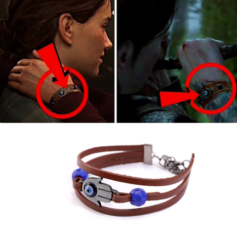 En el juego, de nosotros 2 Parte II Ellie Dina pulsera de ojo del diablo azul pulsera de perlas de joyería para disfraz accesorios regalo Mujer ► Foto 1/6