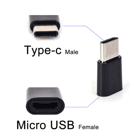 1 unidad Micro USB hembra a tipo c USB-C macho Adaptador convertidor conector de carga adaptadores de teléfono móvil ► Foto 1/4