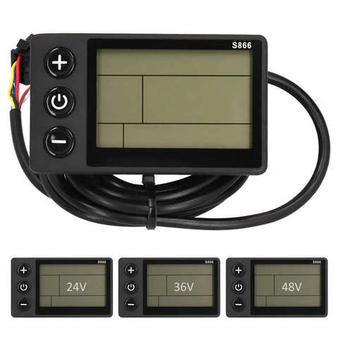 Pantalla LCD para bicicleta eléctrica, controlador de velocidad de 24V/36V/48V, para coche, Scooter, impermeable, ligero, Panel de pantalla LCD de plástico ► Foto 1/6