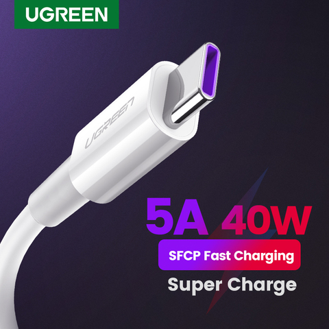 Ugreen-Cable USB tipo C para Huawei Mate 30 20 P30 P20, Cable de datos de carga rápida 5A ► Foto 1/6