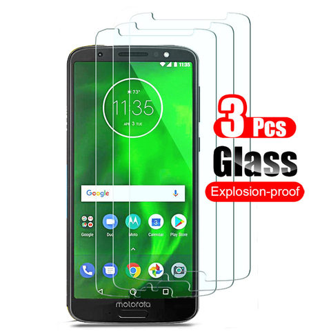 Protector de pantalla de vidrio templado para Motorola Moto G6 Plus, cristal templado para Motorola Moto G6 Plus Play, 3 uds. ► Foto 1/6