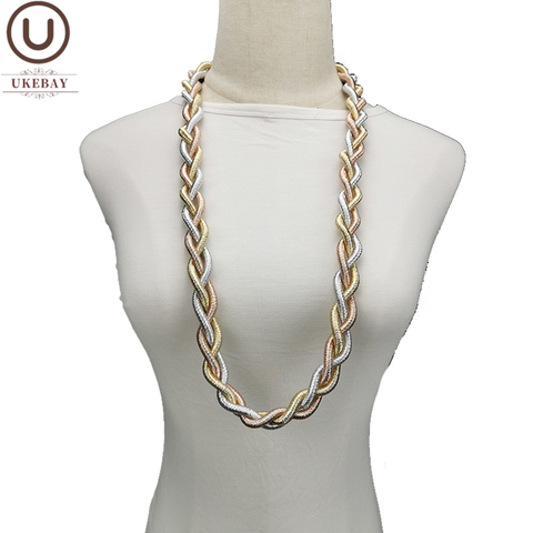 UKEBAY-COLLAR COLGANTE de las mujeres, Gargantilla de diseño de lujo, collar de oro de aleación, Torques hechos a mano, regalos ► Foto 1/6