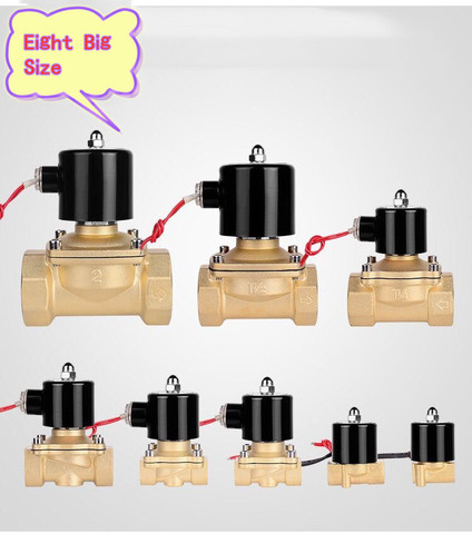 Válvula Solenoide eléctrica de latón de 1/4 