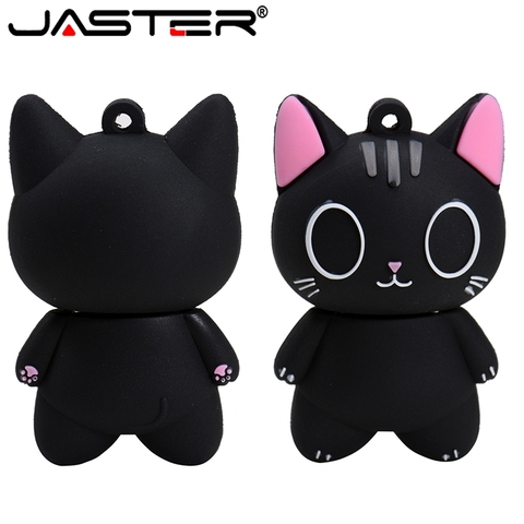 Pendrive usb JASTER con diseño de gato de dibujos animados, memoria usb 128, lápiz de memoria, 4GB, 8GB, 16GB, 32GB, 64GB, 2,0 GB ► Foto 1/6