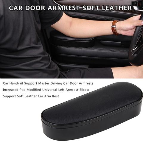 Apoyabrazos de puerta de coche Universal, almohadilla protectora de brazo de cuero suave, soporte interno, organizador de almacenamiento, cojín de reposabrazos de coche ► Foto 1/6