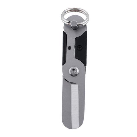 Mini tijeras plegables de bolsillo EDC para exteriores, llavero plegable, tijeras, cuchillo de corte, accesorios de herramientas de pesca O0F5 ► Foto 1/6