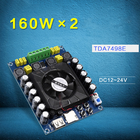 TDA7498E-altavoz de cine en casa, amplificador de Audio HiFi Digital, potencia del tablero amplificador, Clase D, estéreo, Subwoofer, TDA7498, 2x200W ► Foto 1/5