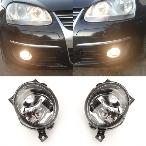 Luces antiniebla delanteras halógenas para coche, lámparas antiniebla de 12v para VW Jetta MK5 Sagitar Golf 5 GTI, parachoques delantero, conducción ABS ► Foto 1/6