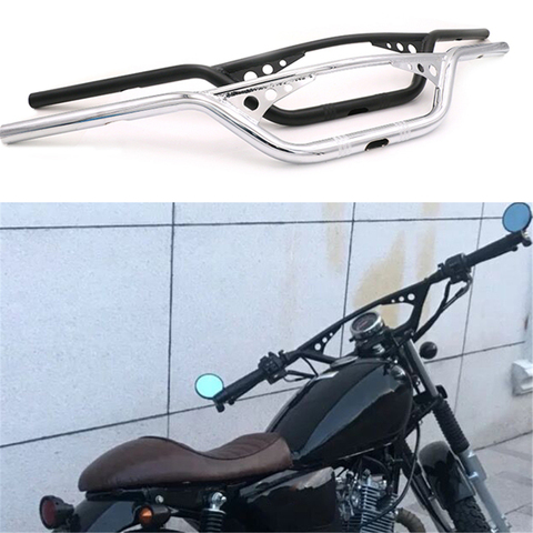 Manillar Universal de 22mm y 25mm para motocicleta, para XL883, XL1200, X48, Dyna Softail Tracker, Bobber Sportster, 7/8 manillar de '', 1'' ► Foto 1/6