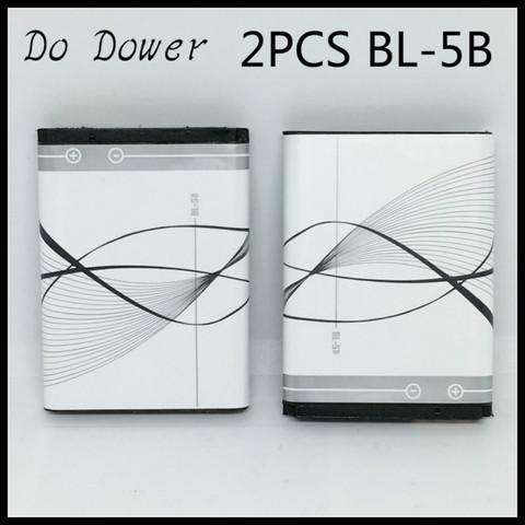 Do Dower 2 unids/lote batería de BL-5B para NOKIA 5300 5320 6120c 7360 6120ci 3220 3230 5070 batería BL5B ► Foto 1/6