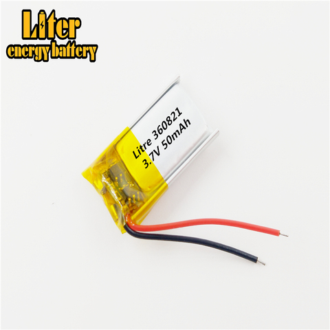 Batería recargable LiPo de polímero de litio para Mp3, grabadora bluetooth, 3,7 v, 50mah, 360821, 351020 ► Foto 1/1