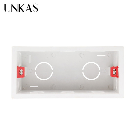 UNKAS-caja de Montaje interno de Cassette trasero para Interruptor táctil para luz de pared y enchufe USB, 144mm x 67,5mm, 154mm x 72mm ► Foto 1/6