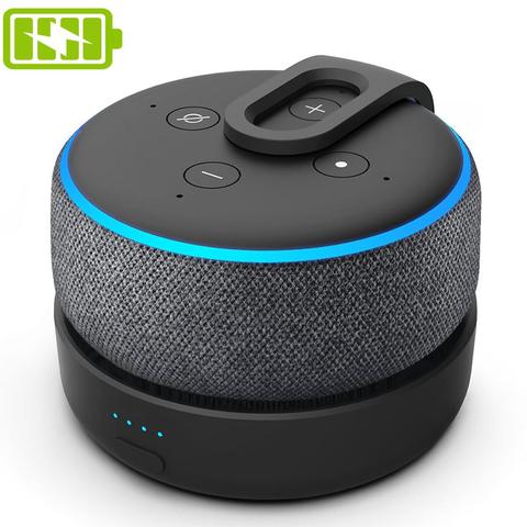 GGMM-Base de batería D3 para Alexa Echo Dot de 3. ª generación de Amazon, soporte para altavoz Alexa, cargador de montaje para Echo Dot 3 con 8 horas de reproducción ► Foto 1/6