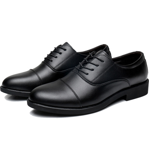 Zapatos de vestir Oxford para hombre, calzado Formal de negocios con cordones, zapatos minimalistas de cuero de grano completo, novedad de 2022 ► Foto 1/5