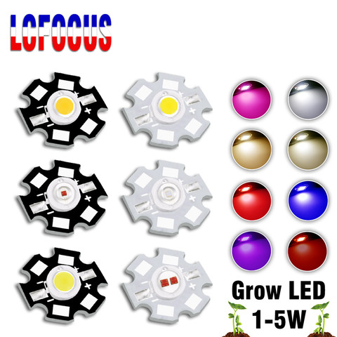 Chip de luz LED para cultivo de plantas, Acuario de flores, 1W, 3W, 5W, 10W, 20W, 30W, 50W, 100W, COB, espectro completo, 660, 440 ► Foto 1/6