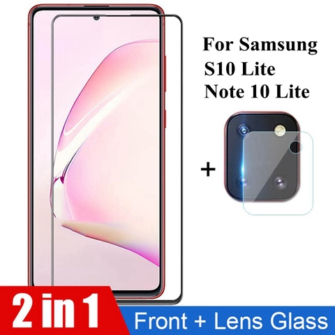 Cristal Protector 2 en 1 para Samsung Galaxy Note 10 lite S10Lite S 10, Protector de pantalla, lente de cámara para Samsung Note 10 S10 lite Glas ► Foto 1/6