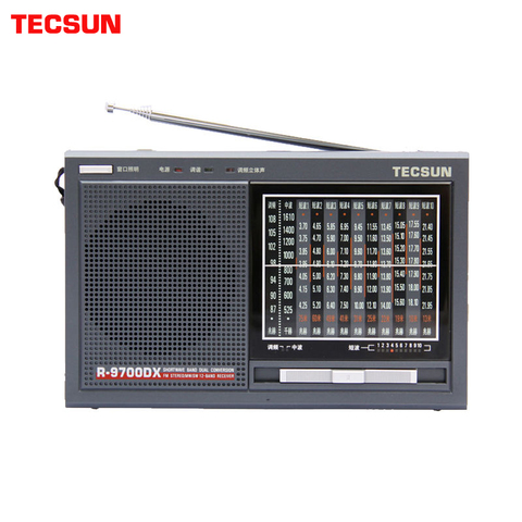 TECSUN-receptor de Radio de banda mundial, alta sensibilidad, R-9700DX SW/MW, con altavoz, garantía Original, Envío Gratis ► Foto 1/6