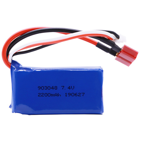 Batería Lipo 2S de gran capacidad de 7,4 V, 2200mAh, para WLtoys A959-B A969-B A979-B K929-B RC, juguetes, camiones, coches, helicópteros, barcos, accesorios ► Foto 1/6