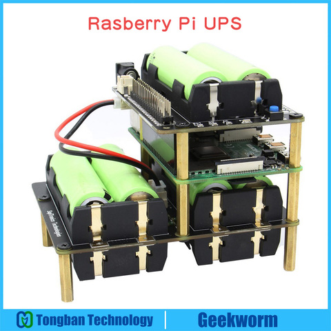 Raspberry Pi 4B/3B +/3B UPS sombrero con soporte de batería de 8 celdas 18650 (X708-A1) Kit , X708 / X728 / X750 ► Foto 1/5