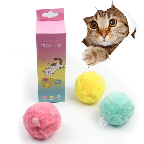 3 uds sonido gato bola juguetes para mascotas interactivo juguetes de hierba gatera de SelfPlaying divertido bola productos para mascota gato juguete para gatos gatito ► Foto 1/6