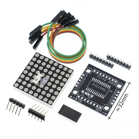 Módulo de visualización de matriz de puntos MAX7219, módulo de control de un solo chip, kit DIY, 1 Uds. ► Foto 1/6