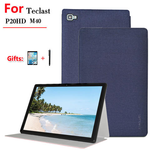 Funda para Tablet PC Teclast P20HD M40, Pu funda protectora de cuero, para Teclast M40, P20HD, P20 + lápiz óptico de película ► Foto 1/3