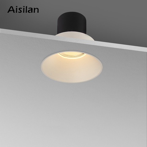 Aisilan-Lámpara empotrada LED moderna, sin marco, foco incorporado, instalación sencilla minimalista para sala de estar y dormitorio ► Foto 1/6