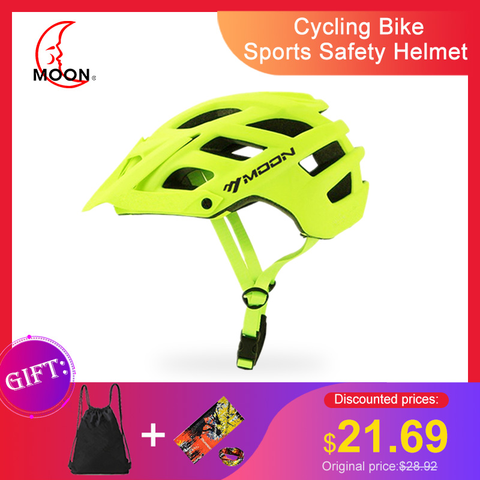 MOON-Cascos para bicicleta de montaña y carretera para hombre, accesorio de seguridad deportivo, para ciclismo y exteriores ► Foto 1/6