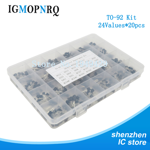 Surtido de transistores de 24 valores a-92, Kit surtido cada uno BC327 BC337 BC517 BC547 BC548 BC549 2N2222 3906 3904 5401 5551 C945 1015 ► Foto 1/5