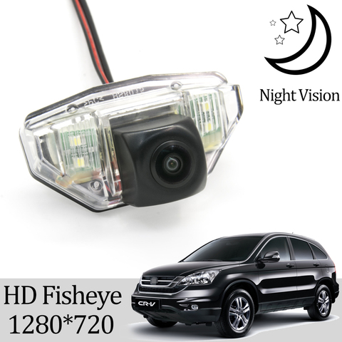 Owtosin-cámara de visión trasera de ojo de pez para coche, accesorios de estacionamiento inverso, HD, 1280x720, para Honda CRV 2007, 2008, 2009, 2010 ► Foto 1/6