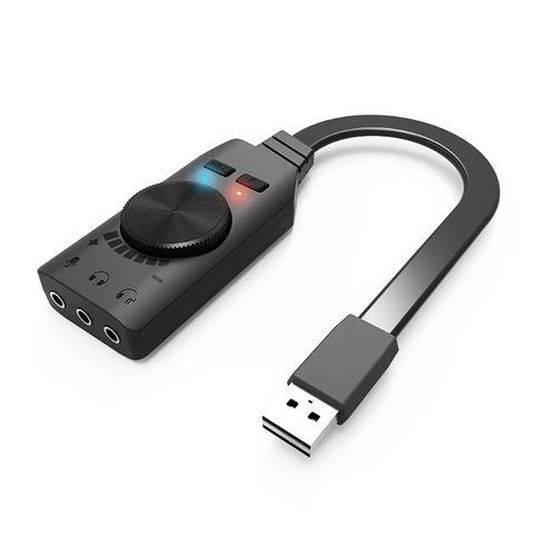 Adaptador conversor de tarjeta de sonido GS3 Virtual, 7,1 canales, Audio externo USB, auriculares estéreo de 3,5mm para PC, escritorio y Notebook ► Foto 1/6