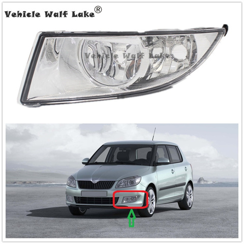 Luz antiniebla lateral izquierda para coche Skoda Fabia MK2, 5J, 2011, 2012, 2013, 2014, 2015, lámpara antiniebla frontal, sin bombillas ► Foto 1/6