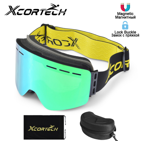 Gafas de esquí Snowboard gafas Anti-niebla máscara de esquí grande gafas protección UV deportes de invierno al aire libre esquí patín para hombres mujeres ► Foto 1/6