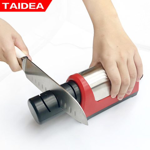 TAIDEA-afilador de diamantes eléctrico 3 unids/set, 600/1000, cuchillo de cocina de grano, 2 ranuras, 18 vatios, afilador de cuchillos eléctrico desmontable ► Foto 1/6