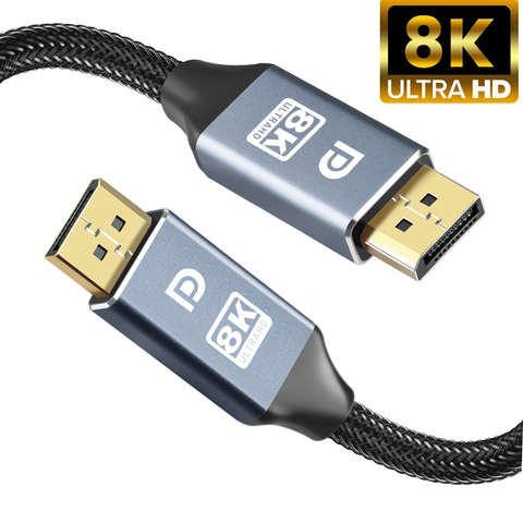 Displayport Cable de 8K DP 1,4 pantalla adaptador de Cable de puerto para Xiaomi TV Box PS4 PS5 audio Video PC portátil proyector 1m 2m 3m 5m 4K ► Foto 1/6