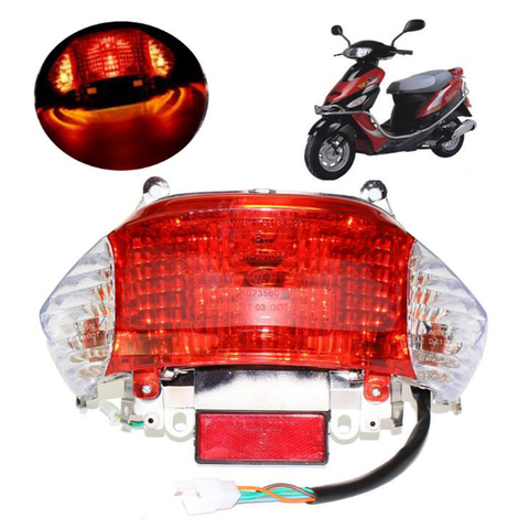 Luz de señal de giro para motocicleta, luz trasera de 12V para motor Sunny GY6, 49cc, 50cc, SCOOTER chino, UM Roketa ciclomotor, luz trasera de 200W ► Foto 1/6