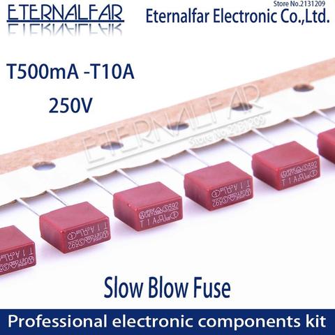 Fusible cuadrado T50MA, T500MA, T1A, T2.5A, T3.15A, T4A, T5A, T6.3A, T8A, T10A, 250V, 392, tablero de alimentación LCD para TV, purificador de agua con frecuencia ► Foto 1/3