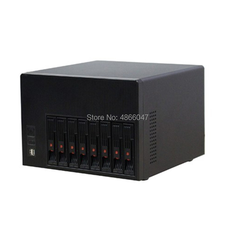 Chasis de Servidor NAS de intercambio en caliente para el hogar, carcasa de 8 bahías IPFS de 2022 W y 250W, compatible con psu, placa base mini-itx y tarjeta GPU, novedad de 300 ► Foto 1/6