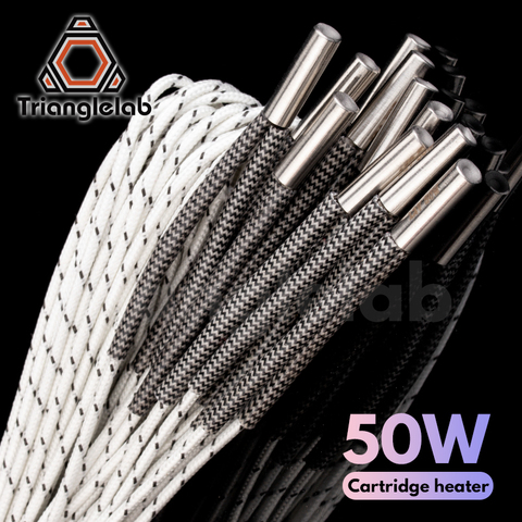 Trianglelab 3D impresora 6*6*20MM 12V / 24V 50W calentador de cartucho con 100CM cable para 3D impresora para V6 salida HOTEND volcán MK8 MK9 ► Foto 1/4