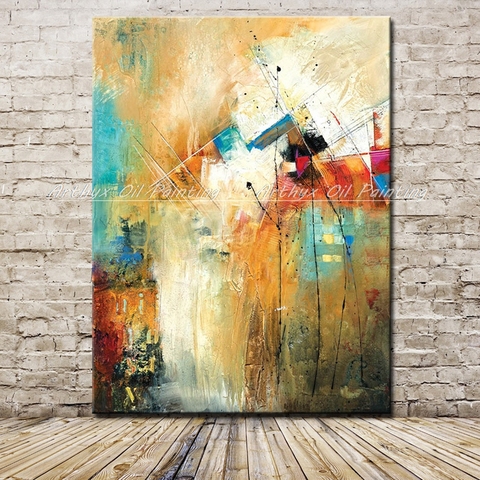 Arthyx-imágenes artísticas pintadas a mano, lienzo abstracto al óleo, carteles modernos, pintura de pared para sala de estar, regalo de decoración del hogar ► Foto 1/6