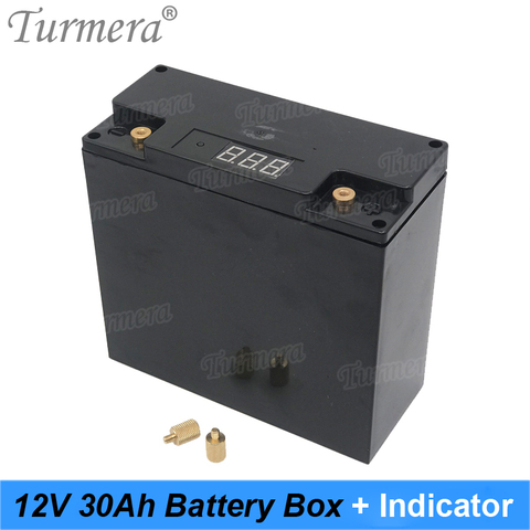 Turmera-caja de almacenamiento de batería con indicador de capacidad, 12V, 30Ah, 48 piezas, batería 18650 para fuente de alimentación incontinua de 12V ► Foto 1/6