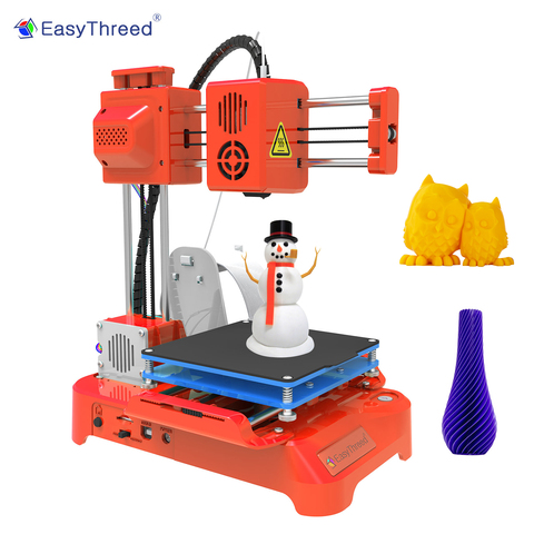 EasyThreed-impresora 3D Mini K7 de escritorio, 100x100x100mm, SIN CAMA calentada, impresión de una sola tecla con filamento de muestra PLA, tarjeta TF ► Foto 1/6