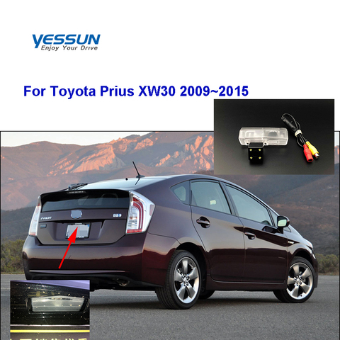 Yessun CCD HD Visión Nocturna vista trasera de coche cámara de respaldo de marcha atrás impermeable para Toyota Prius XW30 2009 ~ 2015 ► Foto 1/6